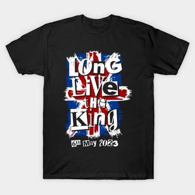 King Charles III Coronation Long Live the King Punk T-Shirt by NerdShizzle